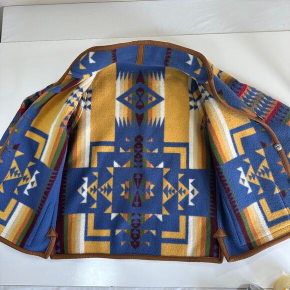 Pendleton Custom made Reversible Wool Coat Handmade Mens Medium See Measurements - Picture 4 of 14